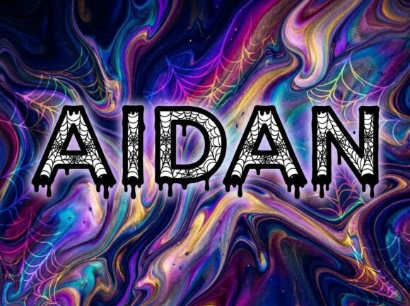 Aidan Font: Gothic Web & Slime Display Typeface