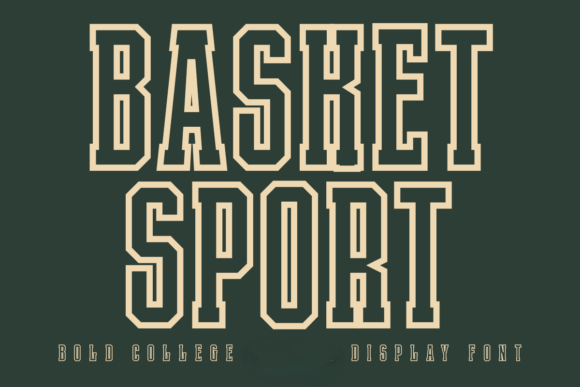 Basket Sport Outline: Bold Collegiate Display Font