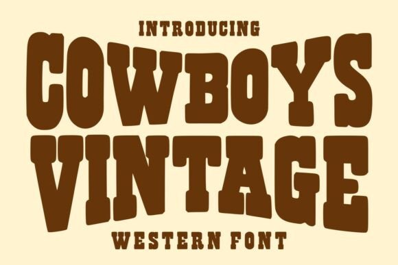 Cowboys Vintage: Authentic Western Display Typography