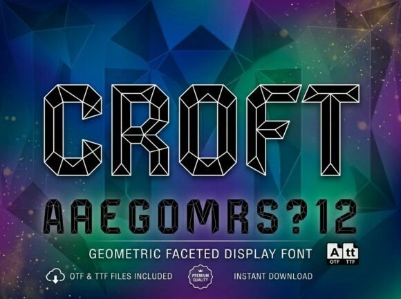 Croft: Premium Geometric Display Font