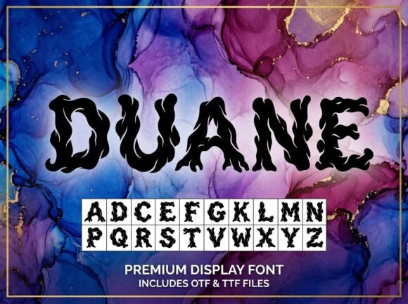 Duane: A Bold, Liquid Display Font for Impact