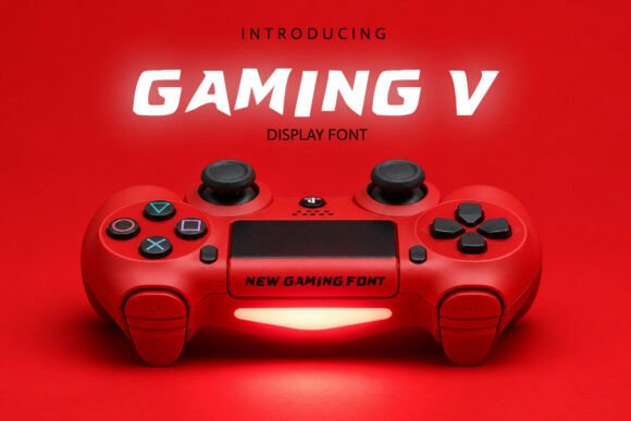 Gaming V: Bold Italic Font for Esports Design