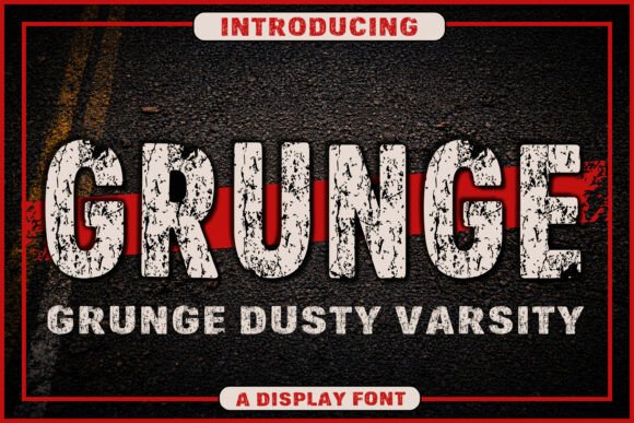 Grunge Dusty Varsity: Rugged Vintage Display Font