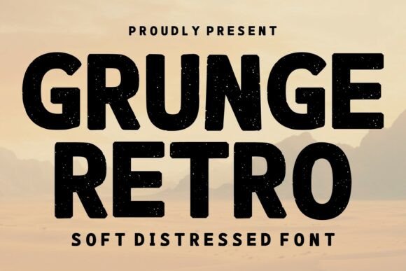 Grunge Retro: Bold, Soft-Distressed Display Font