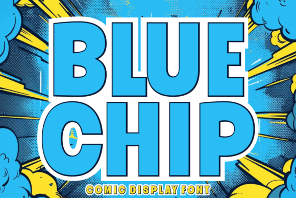 Introducing Blue Chip: The Cheerful All-Caps Font for Playful and Modern Design