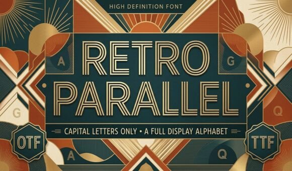 Retro Parallel: Integrating 70s Geometric Display Typography into Modern Visual Identity