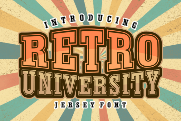 Retro University: Vintage Sports Font for Modern Design