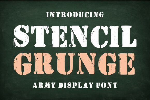 Stencil Grunge: Bold Military Typography