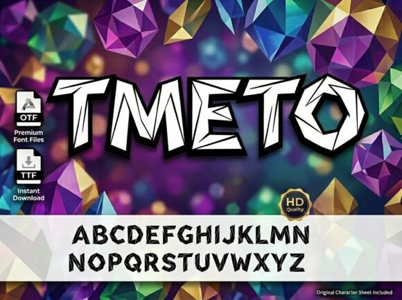 Tmeto: Bold Geometric Display Typography